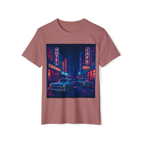 Neon Night Drive - Unisex Recycled Organic T-Shirt