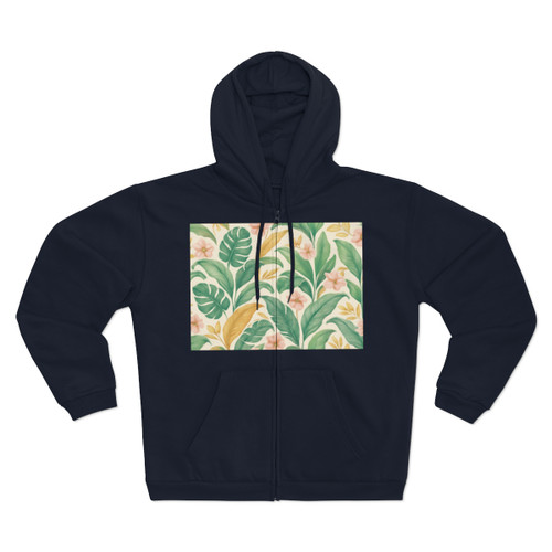 Botanical Bliss Escape - Unisex Hooded Zip Sweatshirt