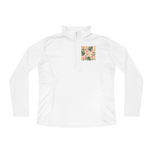 Botanical Bliss Escape - Ladies Quarter-Zip Pullover Botanical Bliss Escape - Ladies Quarter-Zip Pullover