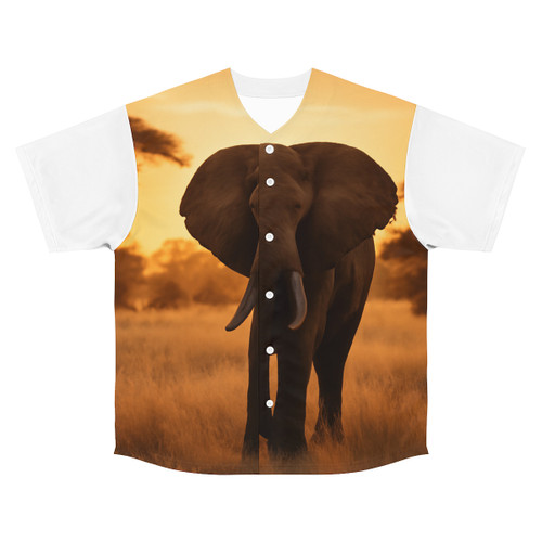 Majestic Elephant Embrace - Men's Baseball Jersey (AOP) Majestic Elephant Embrace - Men's Baseball Jersey (AOP)