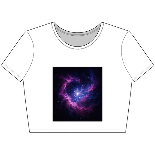 Celestial Harmony Voyage - Women’s Poly-Cotton Crop Tee