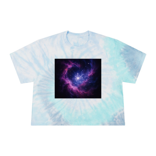 Celestial Harmony Voyage - Women's Tie-Dye Crop Tee