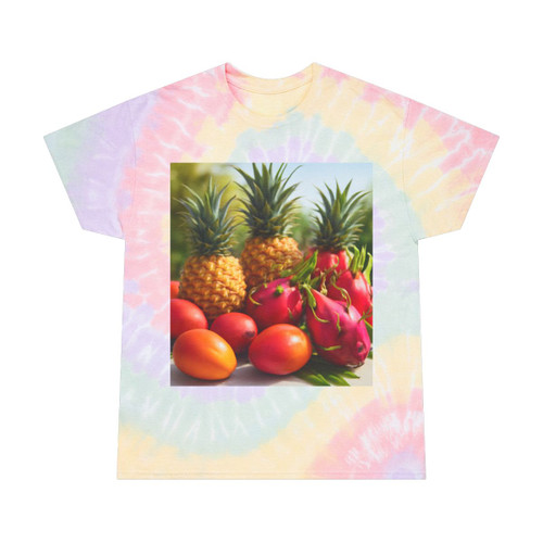 Tropical Fruit Fiesta - Tie-Dye Tee, Spiral