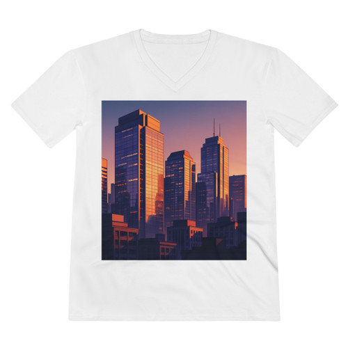 Urban Skyline - Men's Lightweight V-Neck Tee