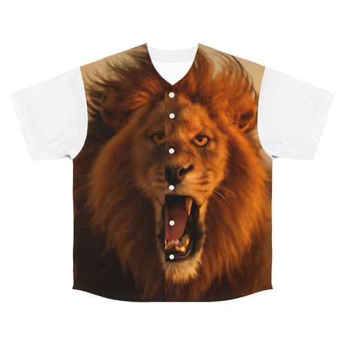 Majestic Lion Roar - Men's Baseball Jersey (AOP)