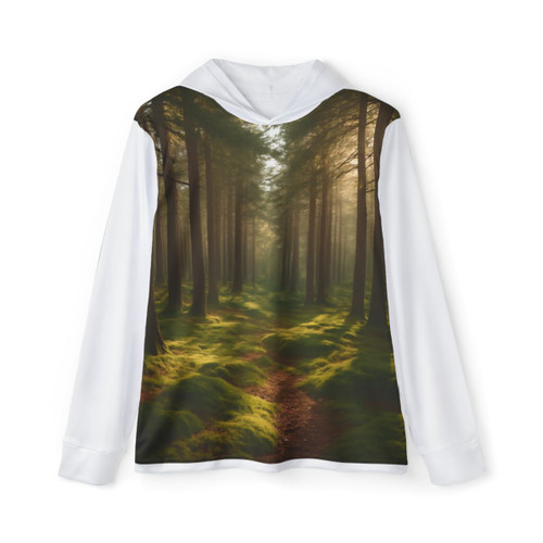 Whispering Pine Woods - Men's Sports Warmup Hoodie (AOP) Whispering Pine Woods - Men's Sports Warmup Hoodie (AOP)