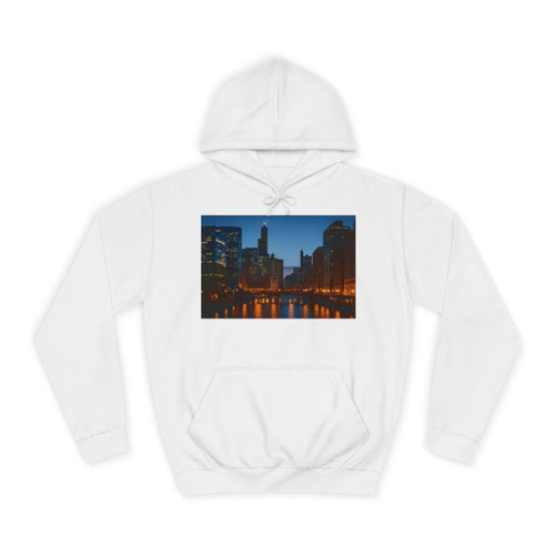 Chicago River Reflections - Unisex College Hoodie