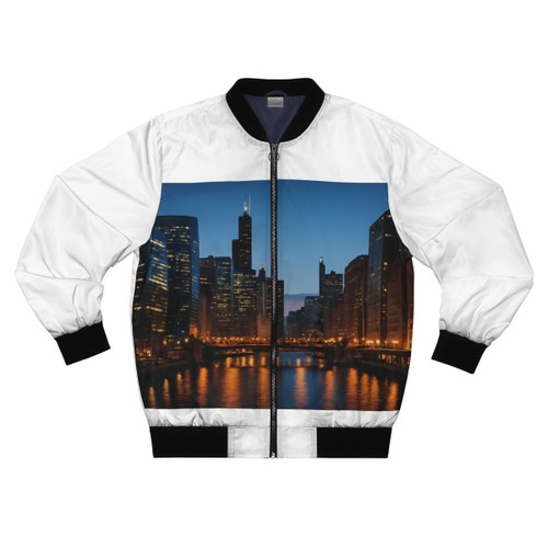 Chicago River Reflections - Men's Bomber Jacket (AOP)