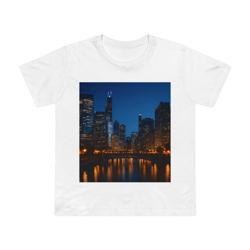 Chicago River Reflections - Women’s Maple Tee 