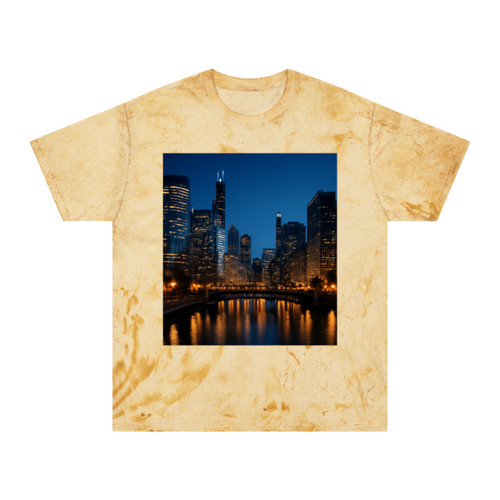 Chicago River Reflections - Unisex Color Blast T-Shirt