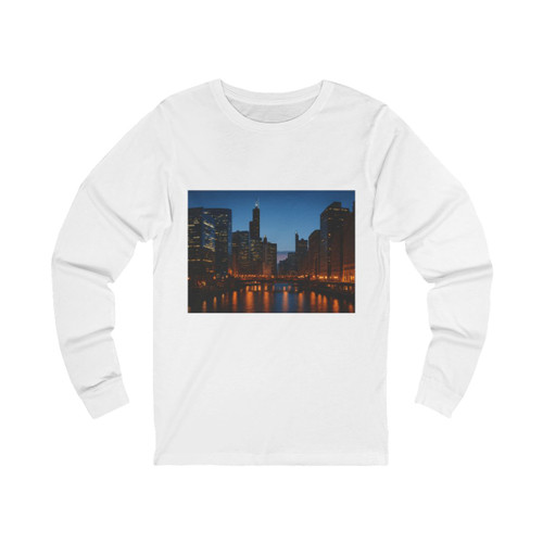 Chicago River Reflections - Unisex Jersey Long Sleeve Tee