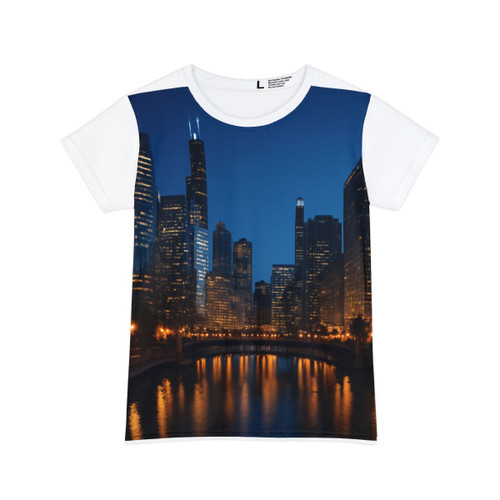 Chicago River Reflections - Women's Short Sleeve Shirt (AOP)