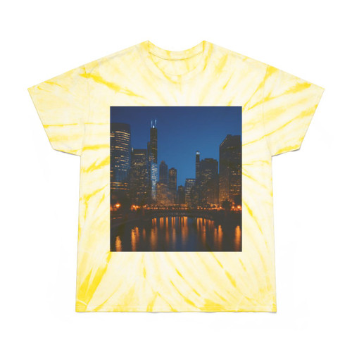 Chicago River Reflections - Tie-Dye Tee, Cyclone