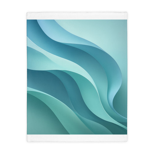 Ethereal Wave Flow - Velveteen Microfiber Blanket (Two-sided print)