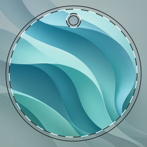 Ethereal Wave Flow - Ceramic Christmas Ornaments (Double-Sided)