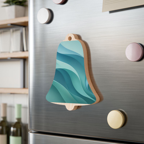 Ethereal Wave Flow - Wooden Ornaments
