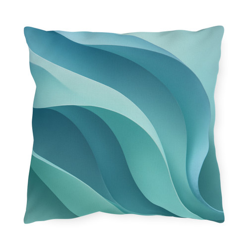 Ethereal Wave Flow - Outdoor Pillows