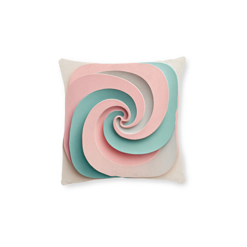 Celestial Spiral Harmony - Square Pillow