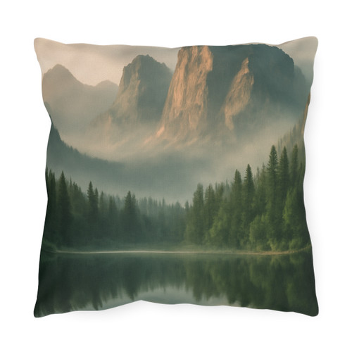 Misty Mountain Retreat - Outdoor Pillows
