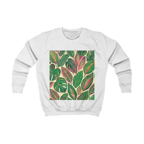 Tropical Leaf Symphony - Kids Sweatshirt