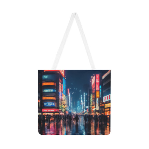 Tokyo Neon Nights - Shoulder Tote Bag (AOP)