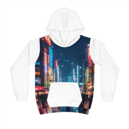 Tokyo Neon Nights - Children's Hoodie (AOP)
