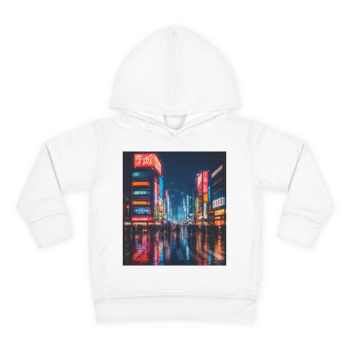 Tokyo Neon Nights - Toddler Pullover Fleece Hoodie Tokyo Neon Nights - Toddler Pullover Fleece Hoodie