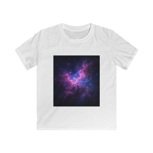 Ethereal Nebula Whispers - Kids Softstyle Tee