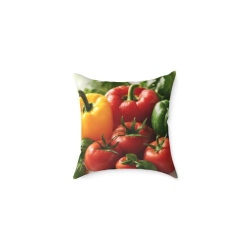 Harvest Bounty Medley - Square Poly Canvas Pillow