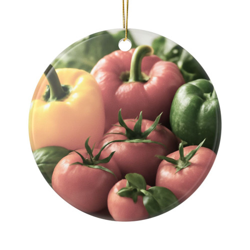Harvest Bounty Medley - Ceramic Ornaments, 2-Side Print