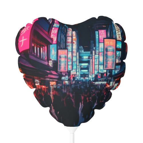 Tokyo Neon Vibes - Balloon (Round and Heart-shaped), 11"
