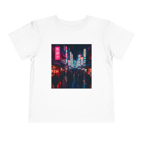 Tokyo Neon Vibes - Toddler Short Sleeve Tee