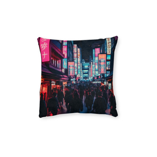 Tokyo Neon Vibes - Square Pillow