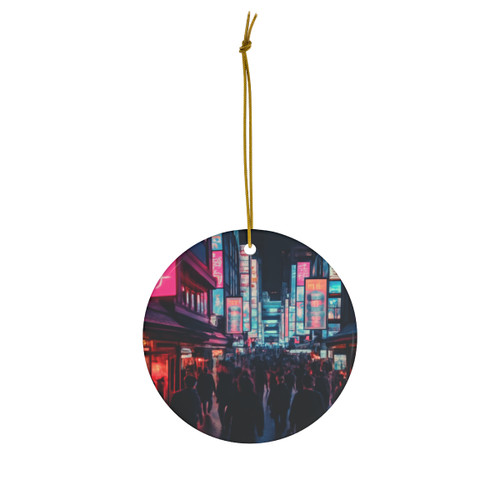 Tokyo Neon Vibes - Ceramic Ornament, 1-Pack