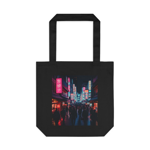 Tokyo Neon Vibes - Cotton Tote Bag
