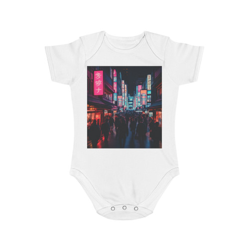 Tokyo Neon Vibes - Short Sleeve Baby Bodysuit