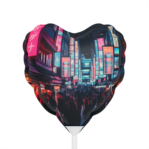Tokyo Neon Vibes - Balloons (Round and Heart-shaped), 6"