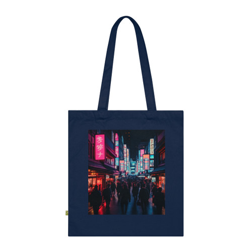 Tokyo Neon Vibes - Organic Cotton Tote Bag