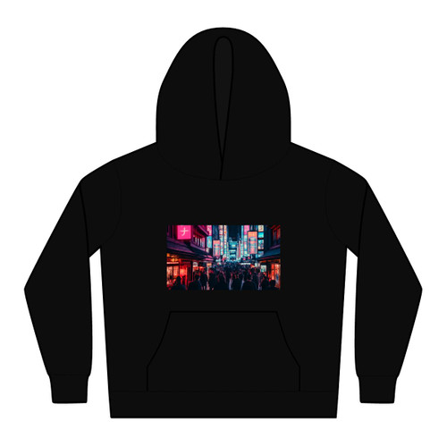 Tokyo Neon Vibes - Kids Relax Hoodie