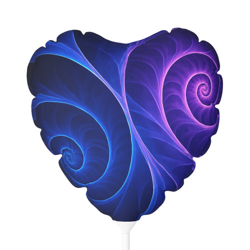 Fractal Wave Fusion - Balloon (Round and Heart-shaped), 11"