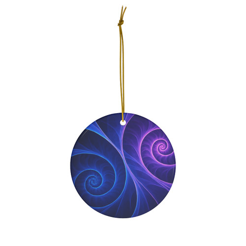 Fractal Wave Fusion - Ceramic Ornament, 1-Pack