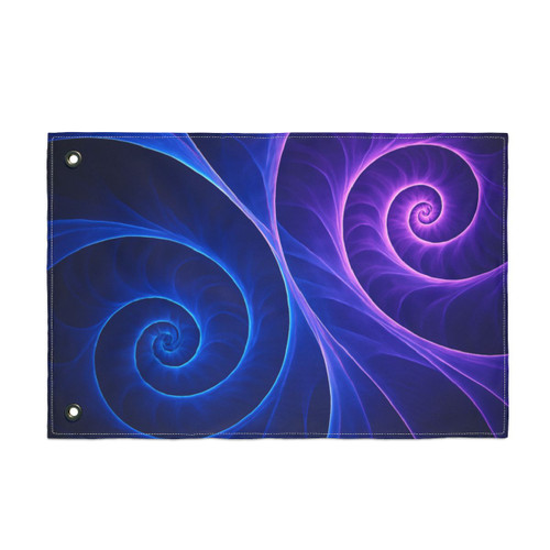 Fractal Wave Fusion - Double Sided Flag