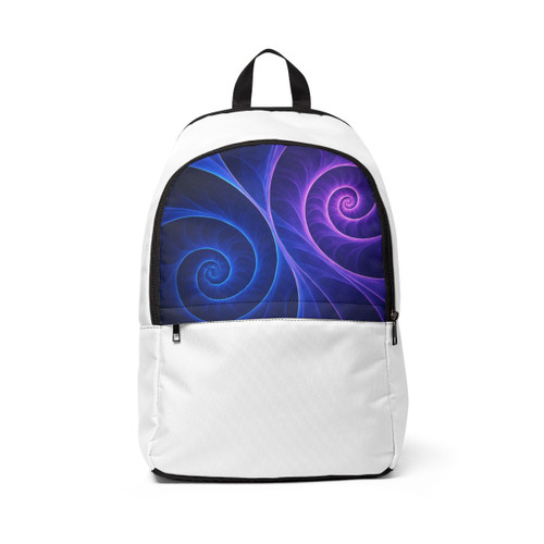 Fractal Wave Fusion - Unisex Fabric Backpack