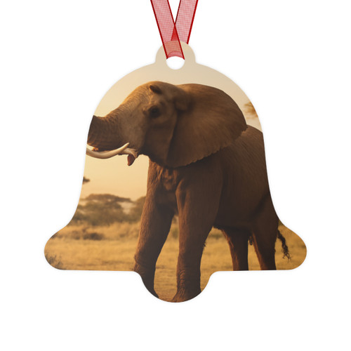 Graceful Elephant Dance - Metal Ornaments