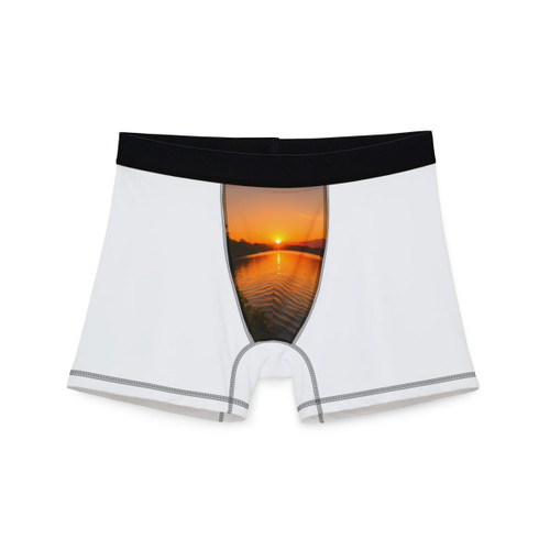 Golden Hour Over Lake - Men's Boxers (AOP)