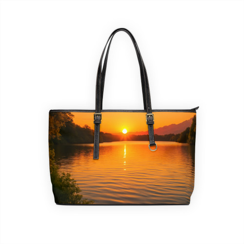 Golden Hour Over Lake - PU Leather Shoulder Bag Golden Hour Over Lake - PU Leather Shoulder Bag