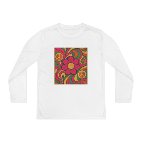 Groovy Flower Power - Youth Long Sleeve Competitor Tee