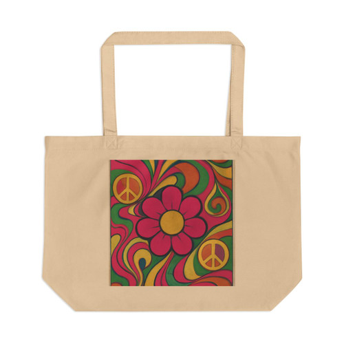 Groovy Flower Power - Large Eco Tote