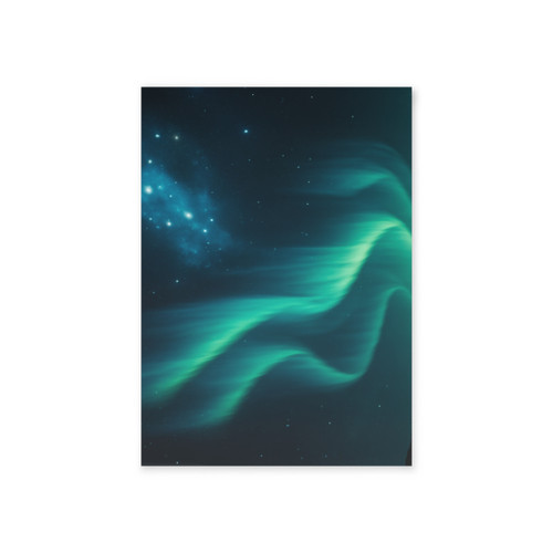 Galactic Aurora Waves - Holiday Cards (Two-sided print)