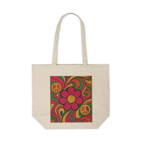 Groovy Flower Power - Canvas Shopping Tote